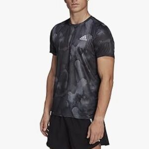 ADIDAS TRAINING T-SHIRT FAST GRAPHIC GFX - BLACK/REFLECT SILVER